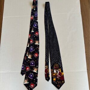 Mcdonald’s corp manager graphic Necktie lot Santa & Ronald